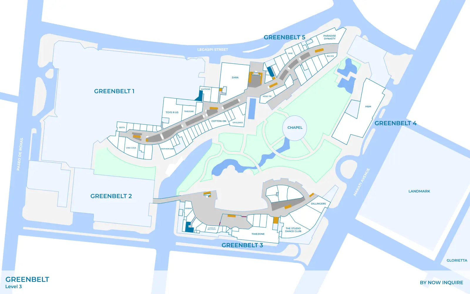 Galleria Nicolas in Greenbelt Location Map